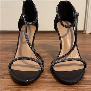 BCBG Rhinestone Strap Heel